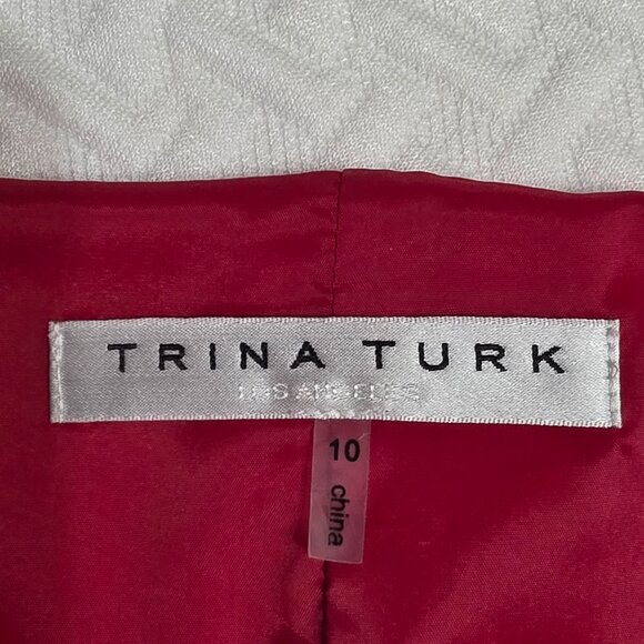 Trina Turk Red Cape-Sleeve Sheath Dress – Size 10 - Picture 5 of 6